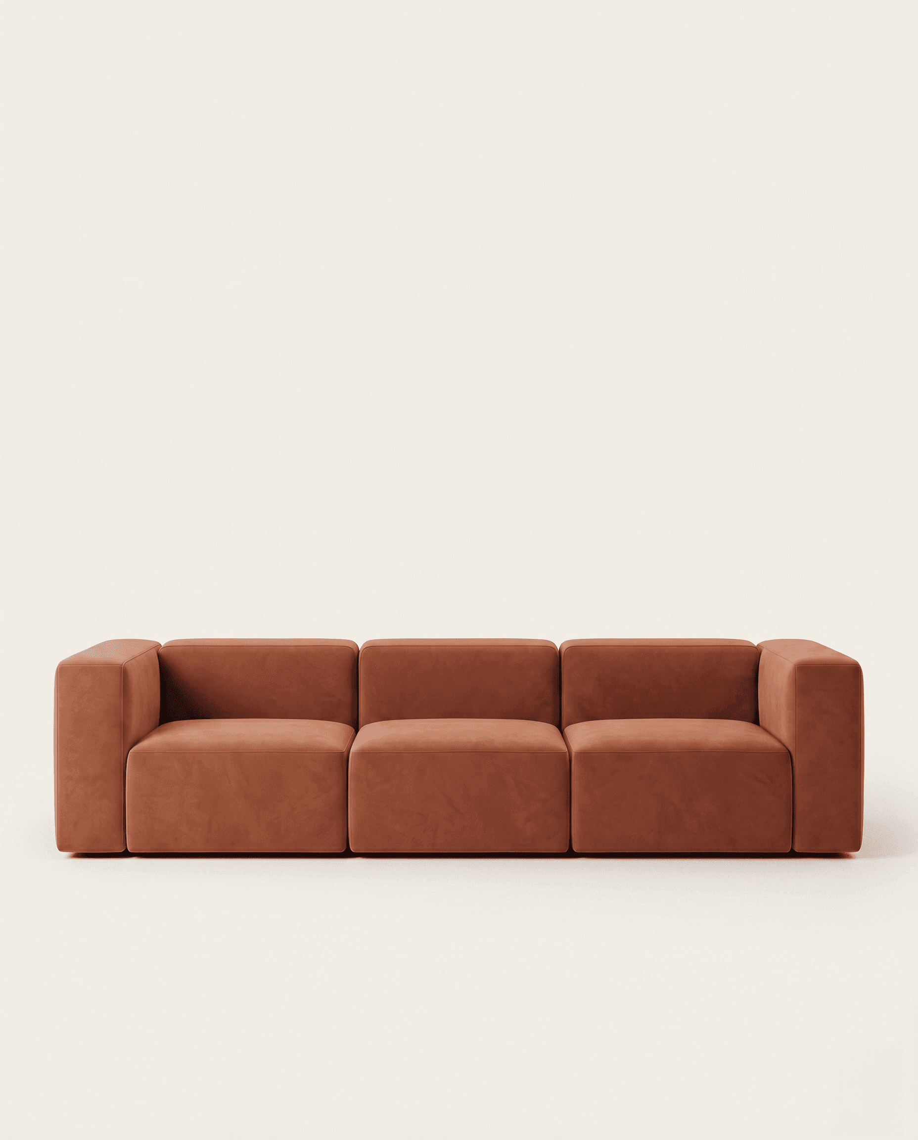 Cubo — Terciopelo terracota